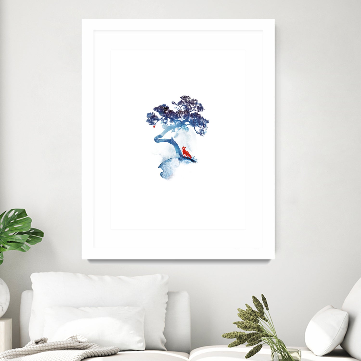 The last apple tree by Robert Farkas on GIANT ART - blue digital painting