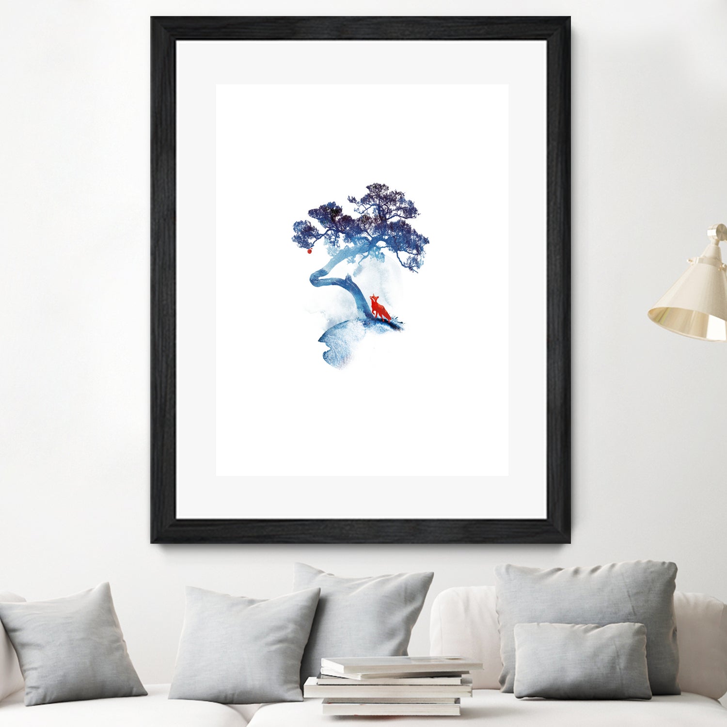 The last apple tree by Robert Farkas on GIANT ART - blue digital painting