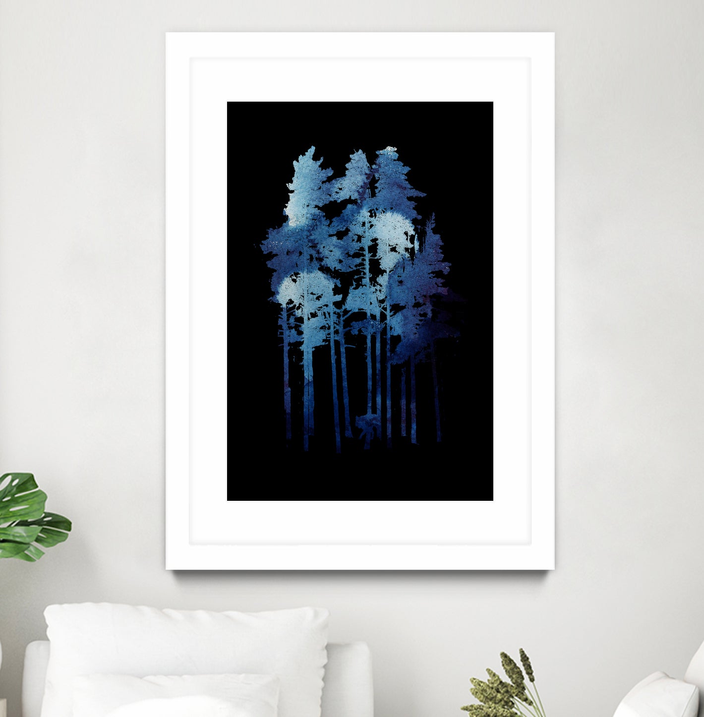 Winter wolf by Robert Farkas on GIANT ART - blue digital painting