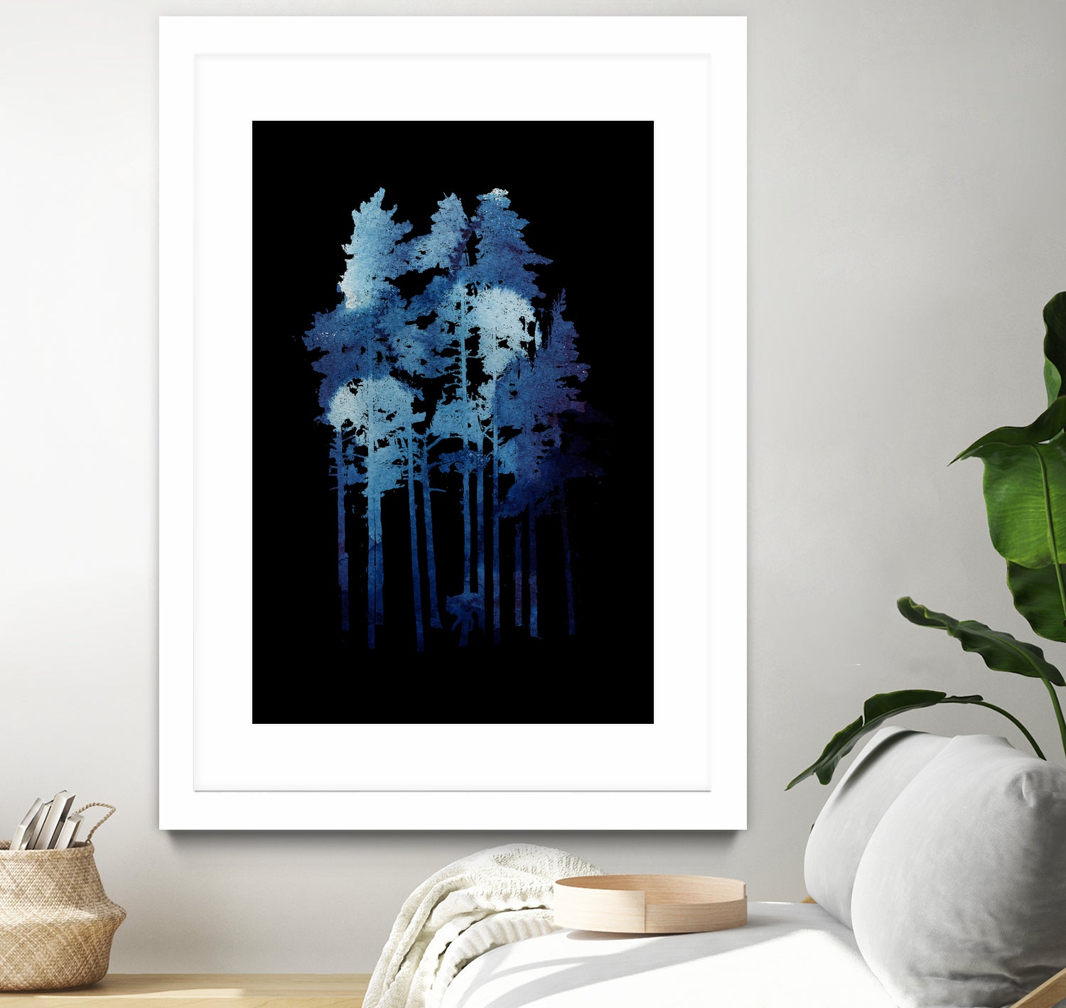 Winter wolf by Robert Farkas on GIANT ART - blue digital painting