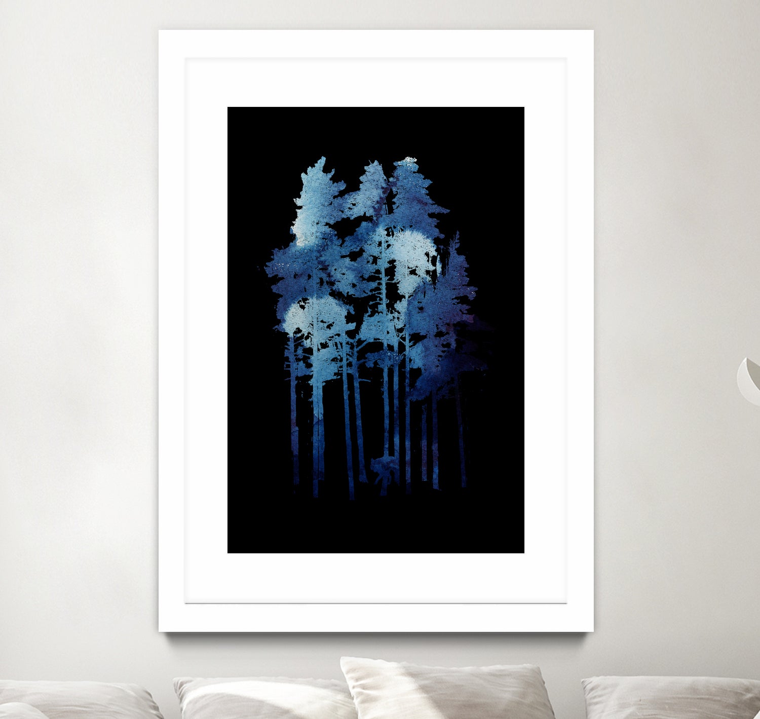 Winter wolf by Robert Farkas on GIANT ART - blue digital painting