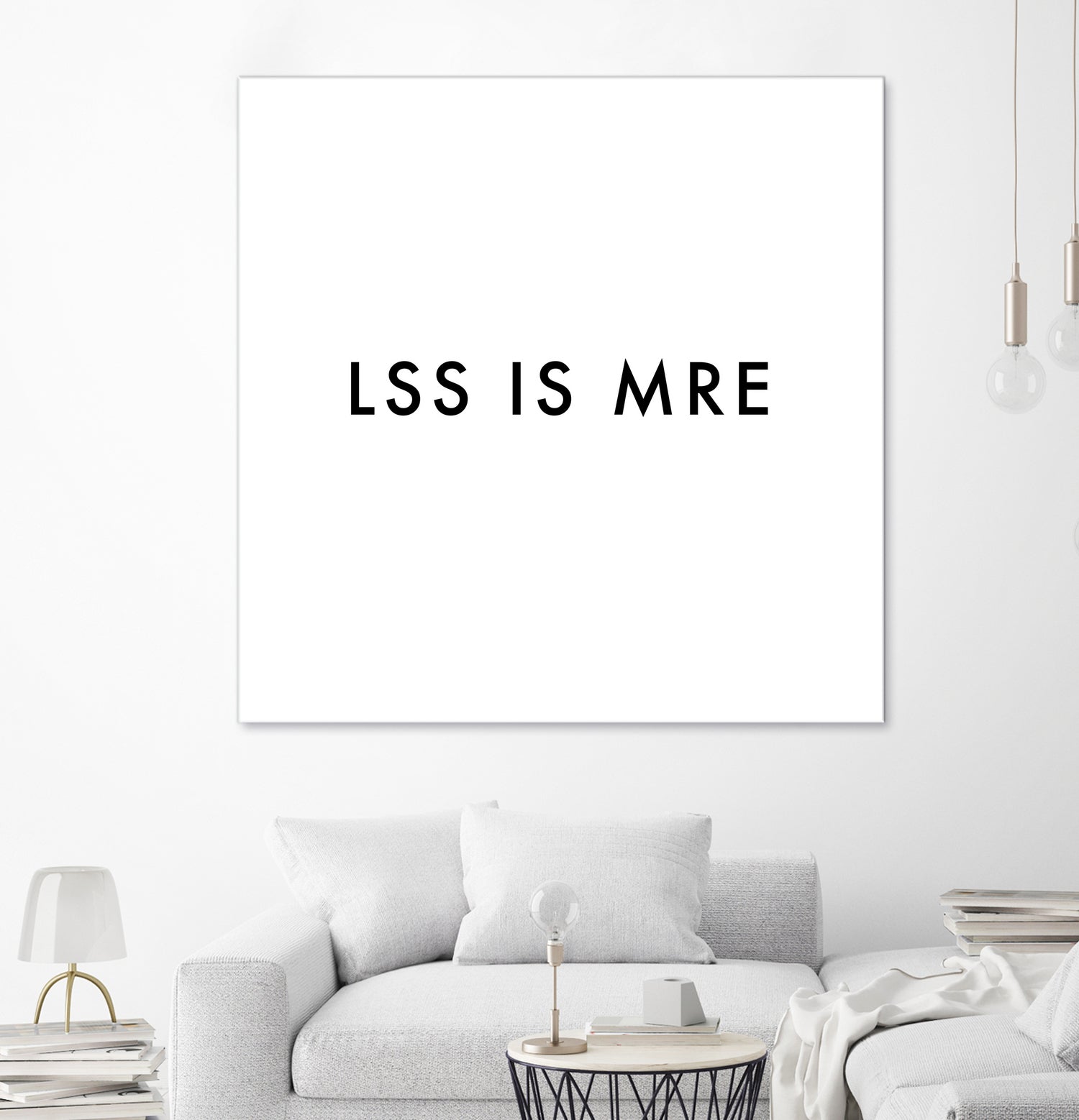 Less is more - White by Dominique Van Roey on GIANT ART - white typography