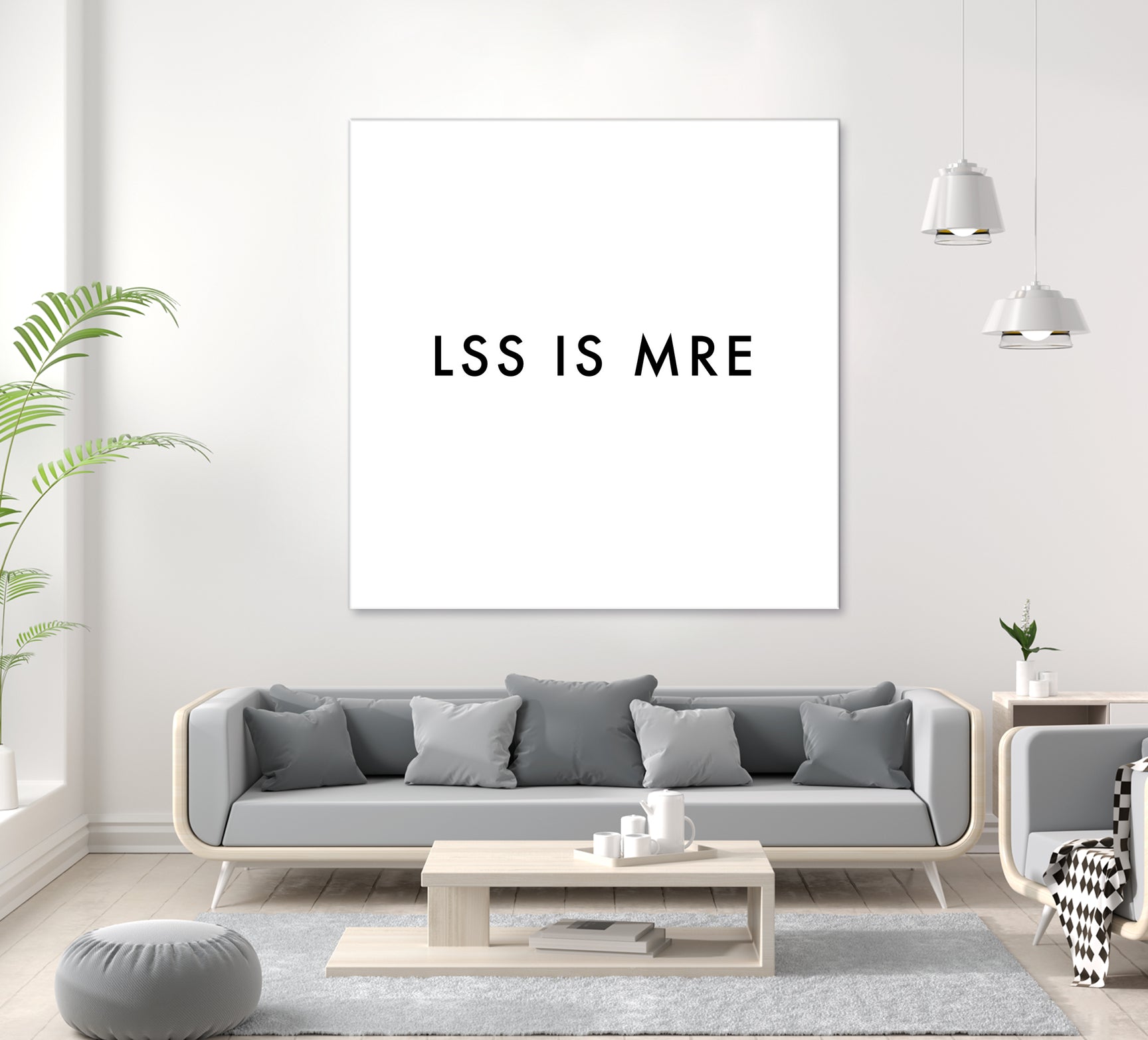 Less is more - White by Dominique Van Roey on GIANT ART - white typography