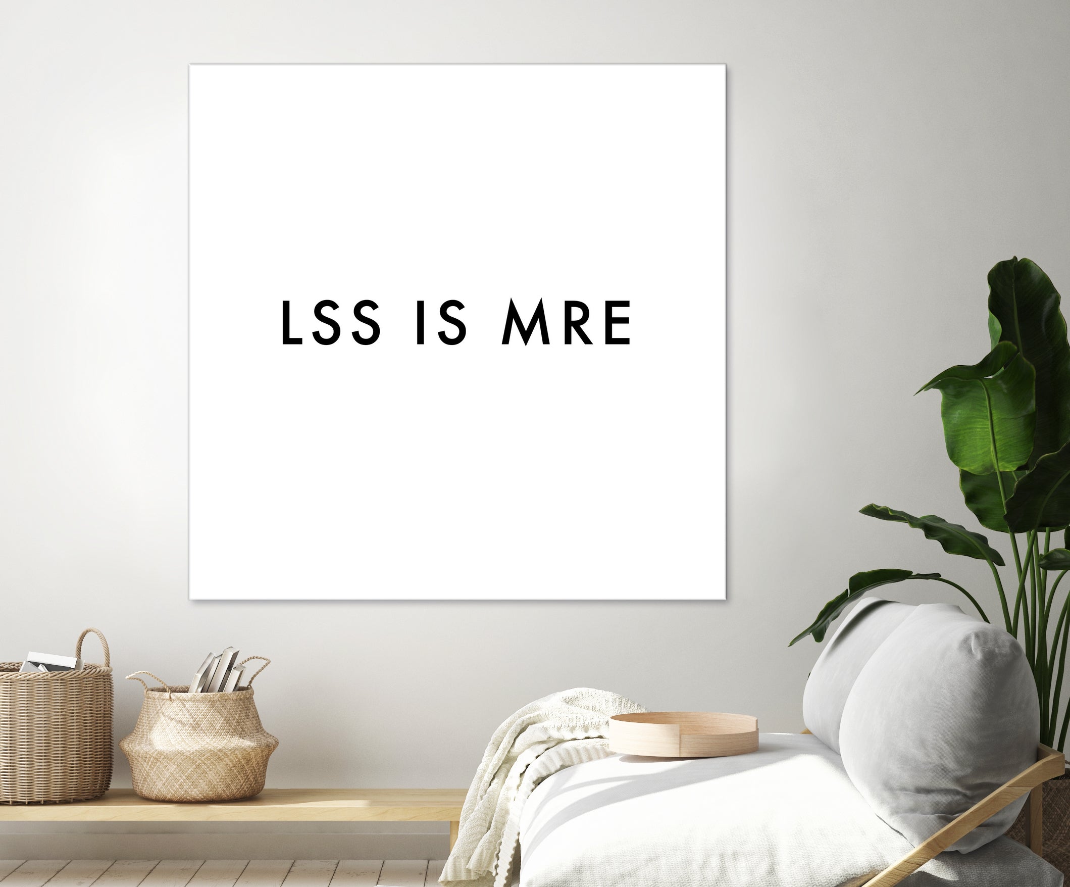 Less is more - White by Dominique Van Roey on GIANT ART - white typography