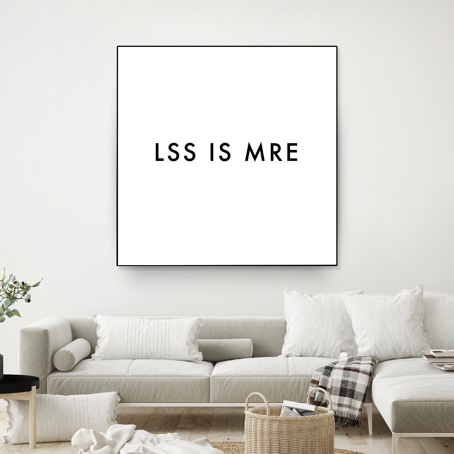 Less is more - White by Dominique Van Roey on GIANT ART - white typography