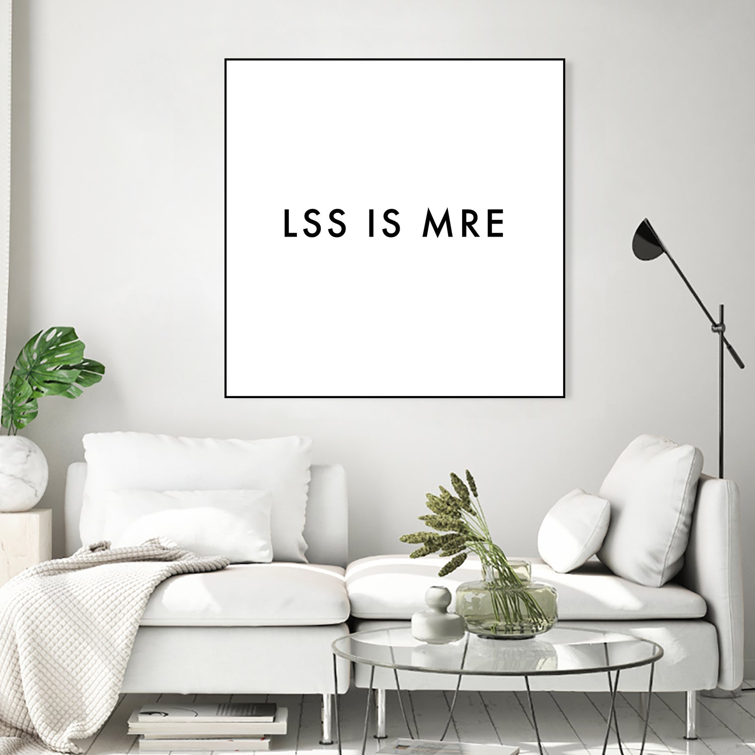 Less is more - White by Dominique Van Roey on GIANT ART - white typography