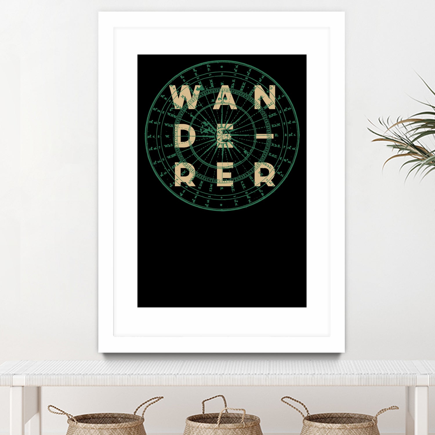 Wanderer by Magdalena Mikos on GIANT ART - white typography