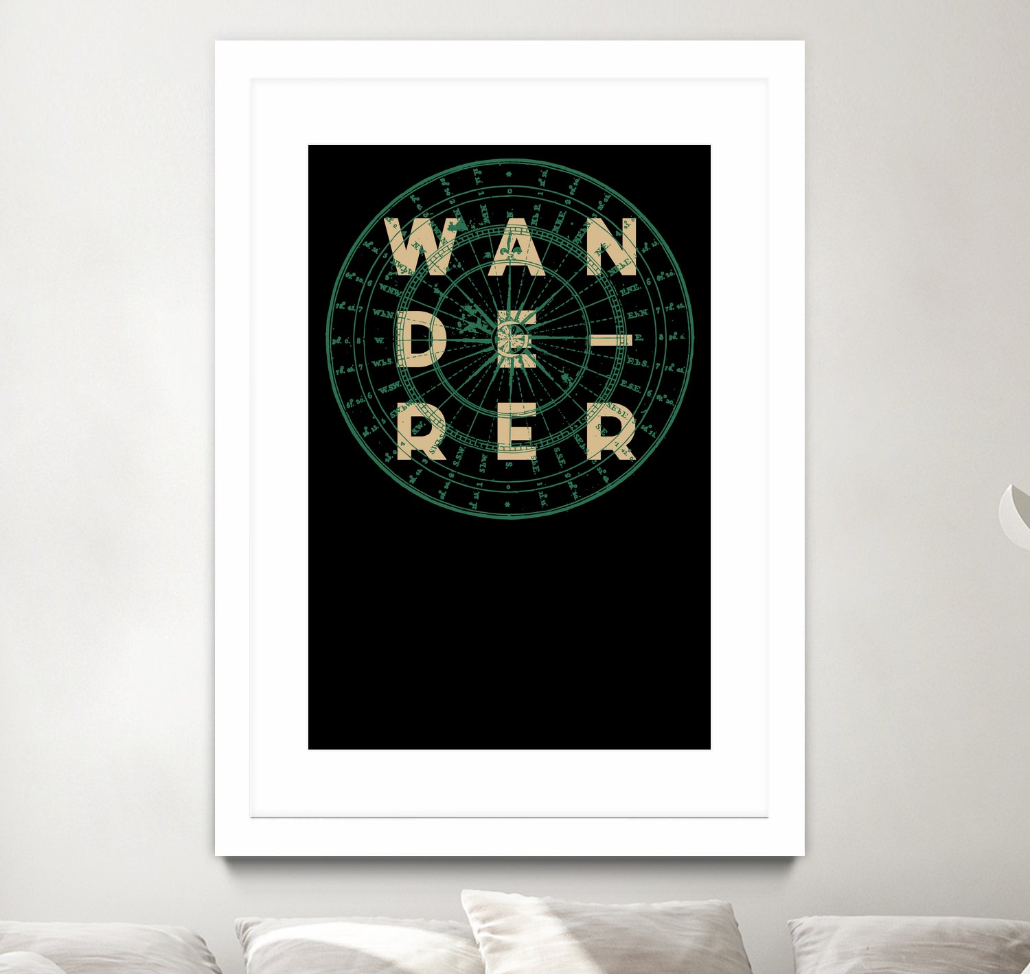 Wanderer by Magdalena Mikos on GIANT ART - white typography