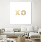 XO gold - minimal by Gale Switzer on GIANT ART - white typography