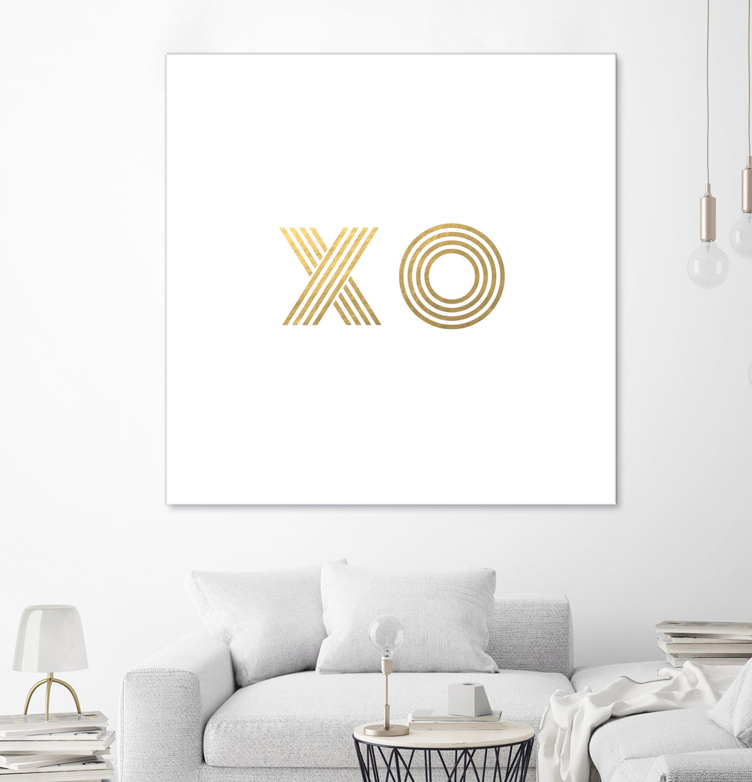 XO gold - minimal by Gale Switzer on GIANT ART - white typography