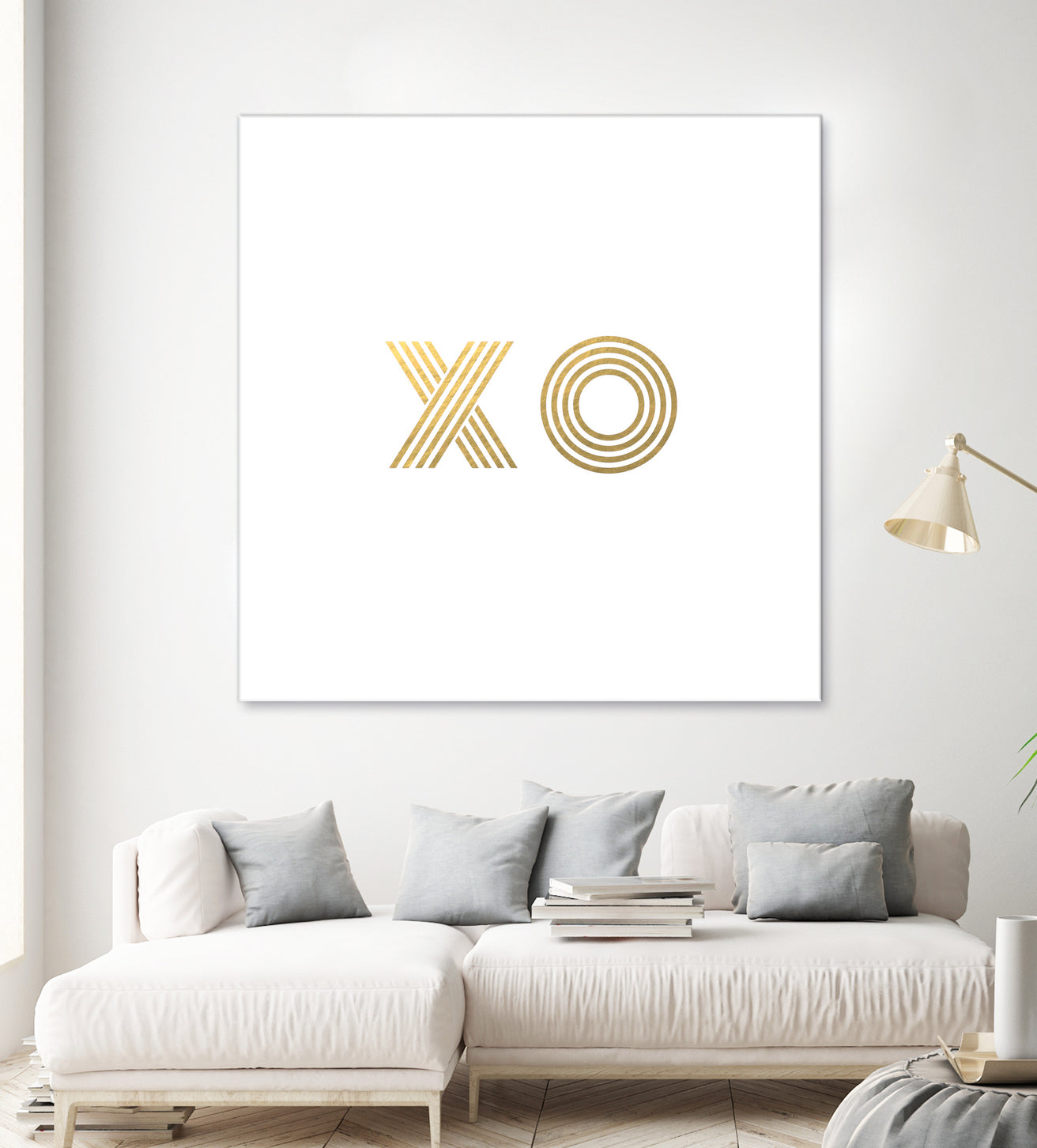 XO gold - minimal by Gale Switzer on GIANT ART - white typography