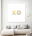 XO gold - minimal by Gale Switzer on GIANT ART - white typography