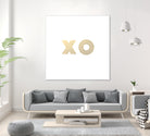 XO gold - minimal by Gale Switzer on GIANT ART - white typography