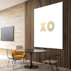 XO gold - minimal by Gale Switzer on GIANT ART - white typography