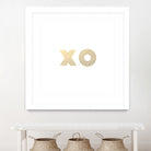 XO gold - minimal by Gale Switzer on GIANT ART - white typography