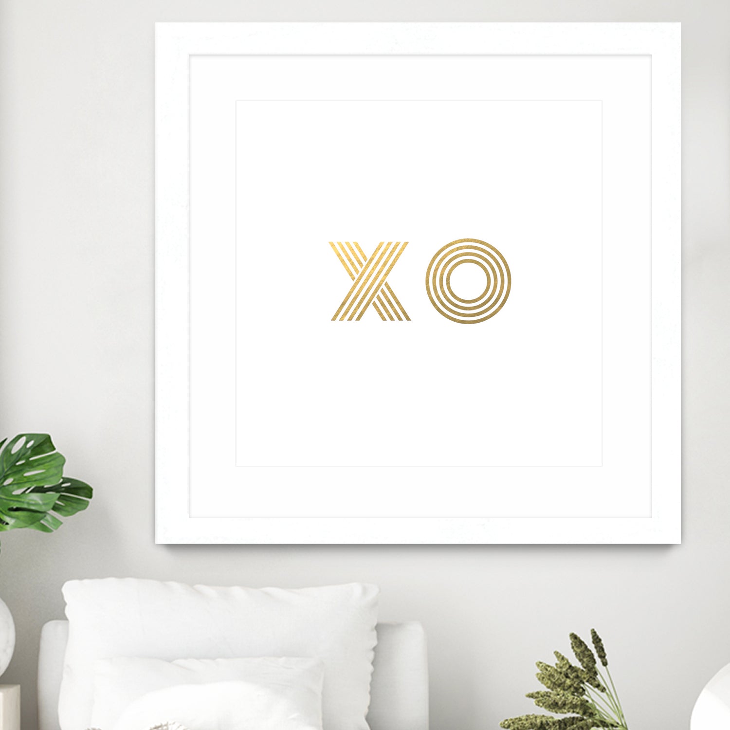 XO gold - minimal by Gale Switzer on GIANT ART - white typography