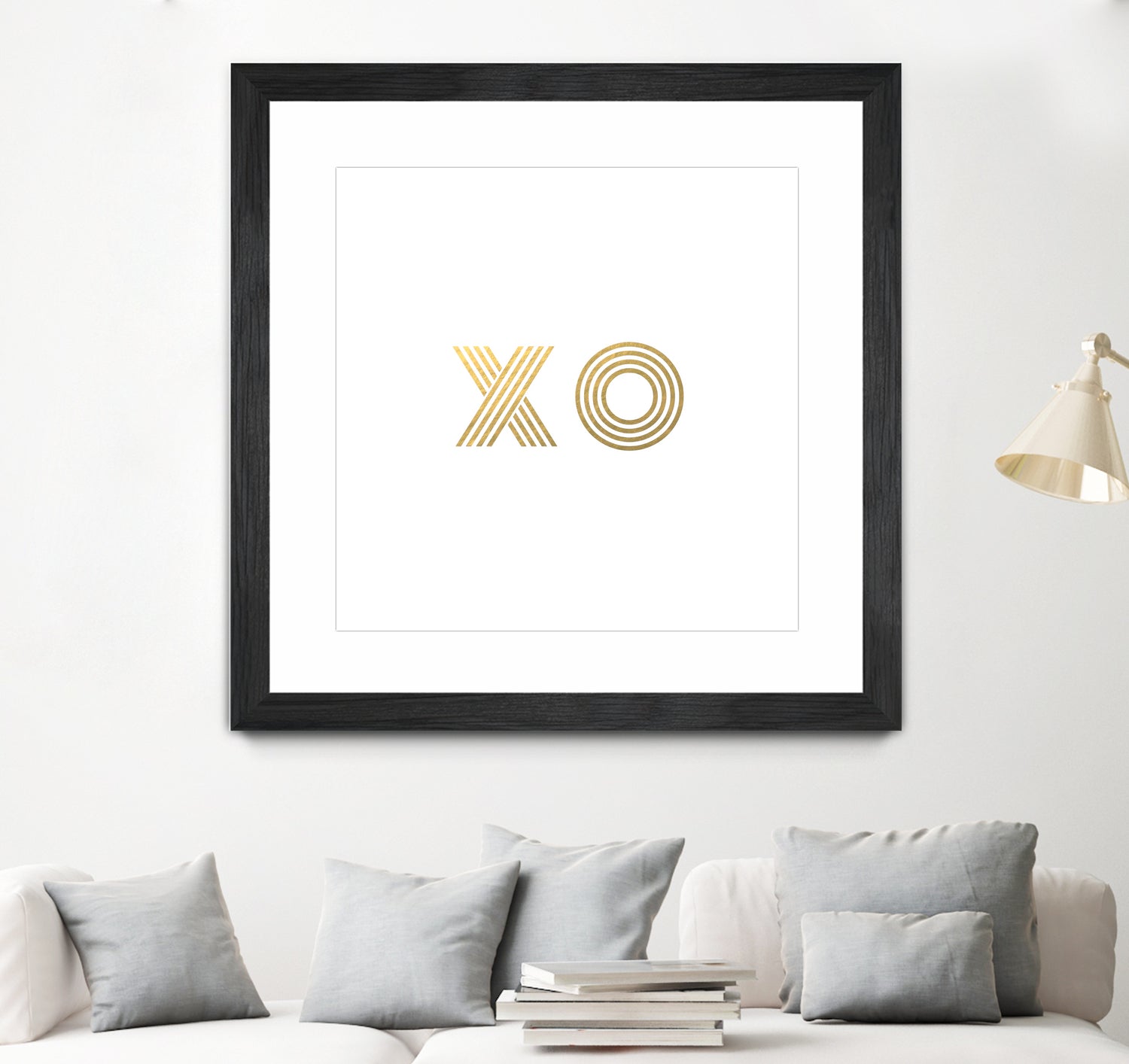 XO gold - minimal by Gale Switzer on GIANT ART - white typography