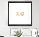 XO gold - minimal by Gale Switzer on GIANT ART - white typography