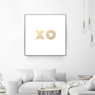 XO gold - minimal by Gale Switzer on GIANT ART - white typography