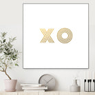 XO gold - minimal by Gale Switzer on GIANT ART - white typography