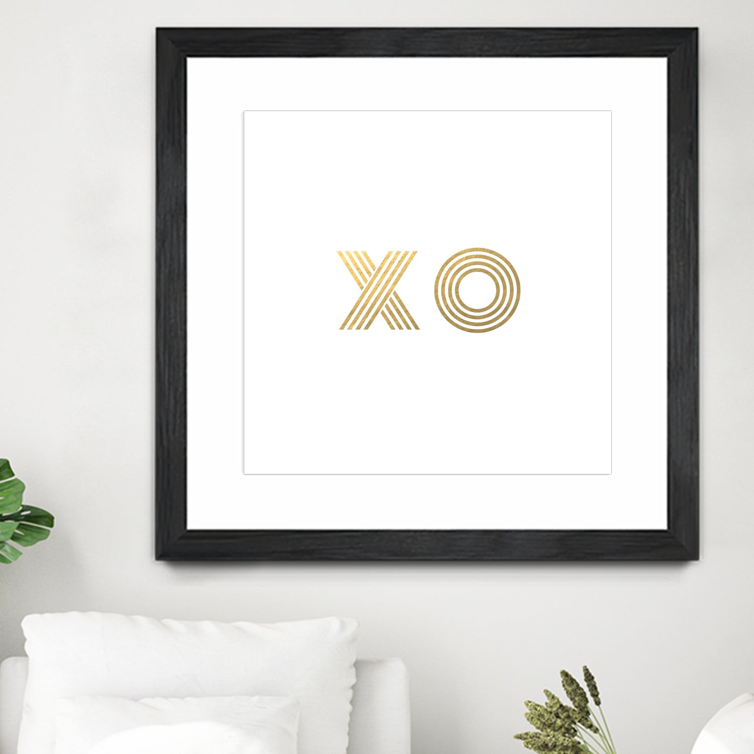 XO gold - minimal by Gale Switzer on GIANT ART - white typography