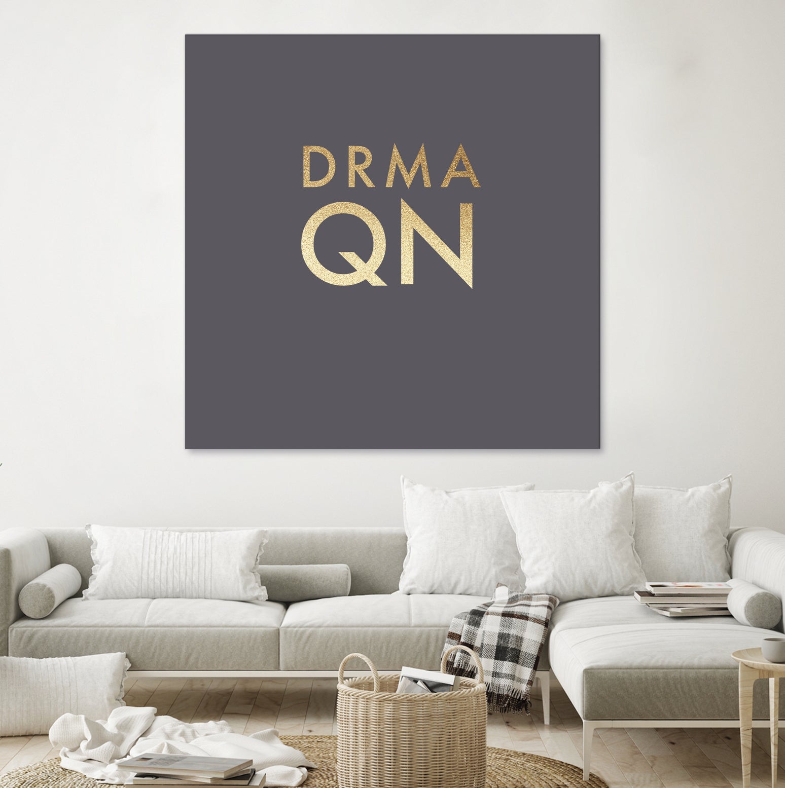 Drama Queen on Slate Grey by Dominique Van Roey on GIANT ART - gray typography