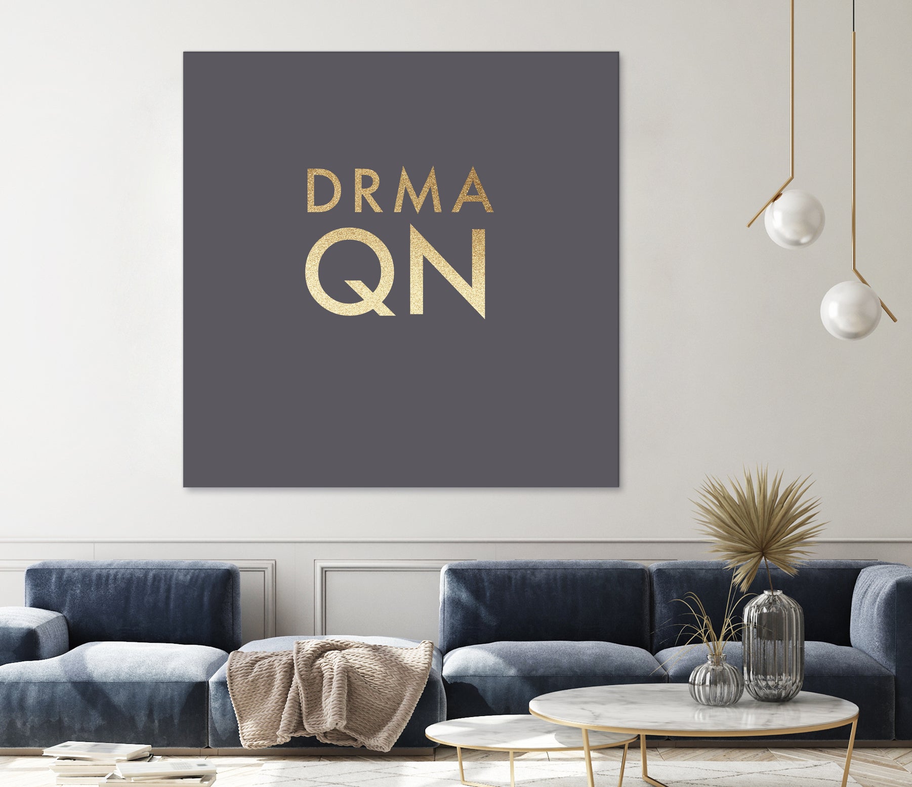 Drama Queen on Slate Grey by Dominique Van Roey on GIANT ART - gray typography