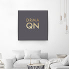 Drama Queen on Slate Grey by Dominique Van Roey on GIANT ART - gray typography