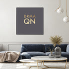 Drama Queen on Slate Grey by Dominique Van Roey on GIANT ART - gray typography