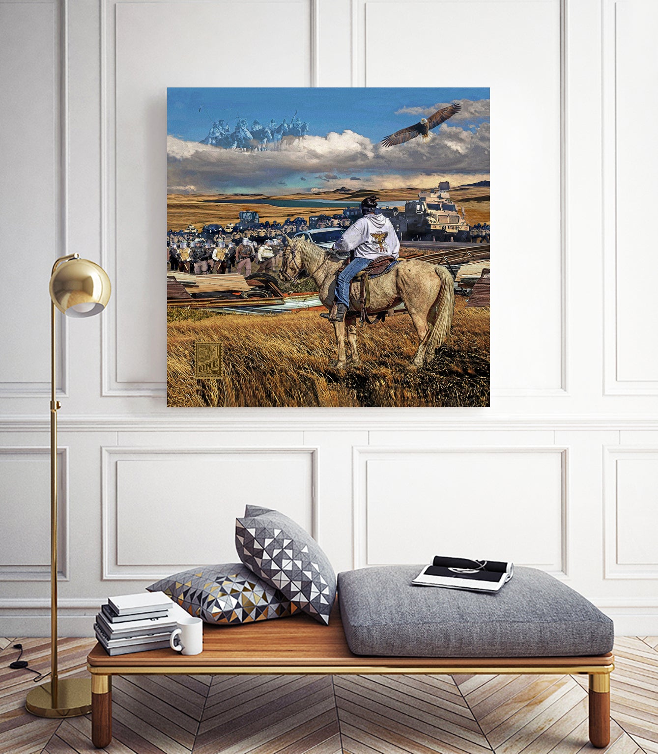 Dakota Access Pipeline Water Protector by Gregory Dampier on GIANT ART - brown digital painting