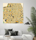 San Francisco map by Jazzberry Blue on GIANT ART - pink vector illustration