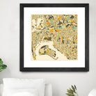 San Diego Map by Jazzberry Blue on GIANT ART - orange vector illustration