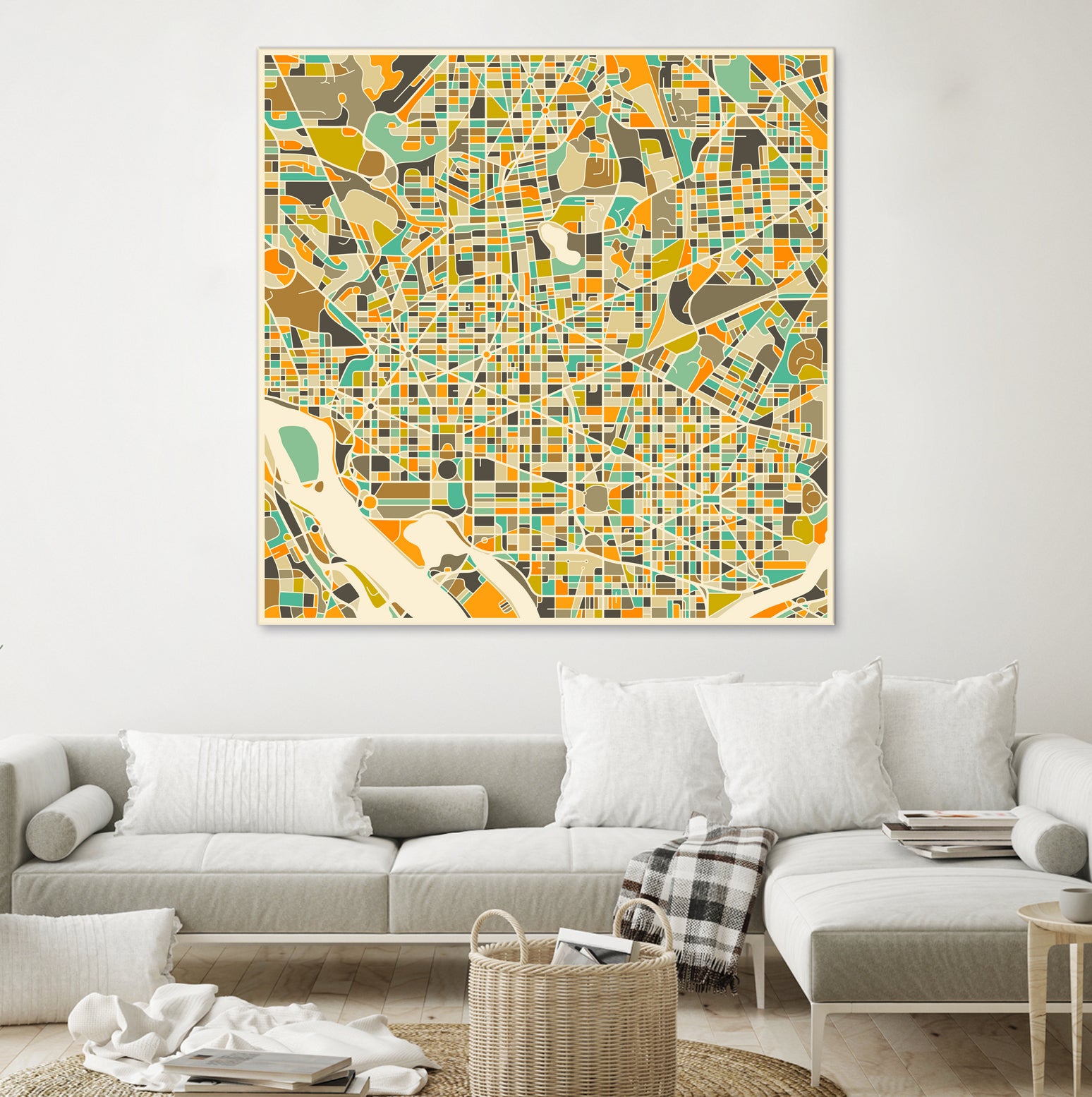 Washington DC by Jazzberry Blue on GIANT ART - orange vector illustration