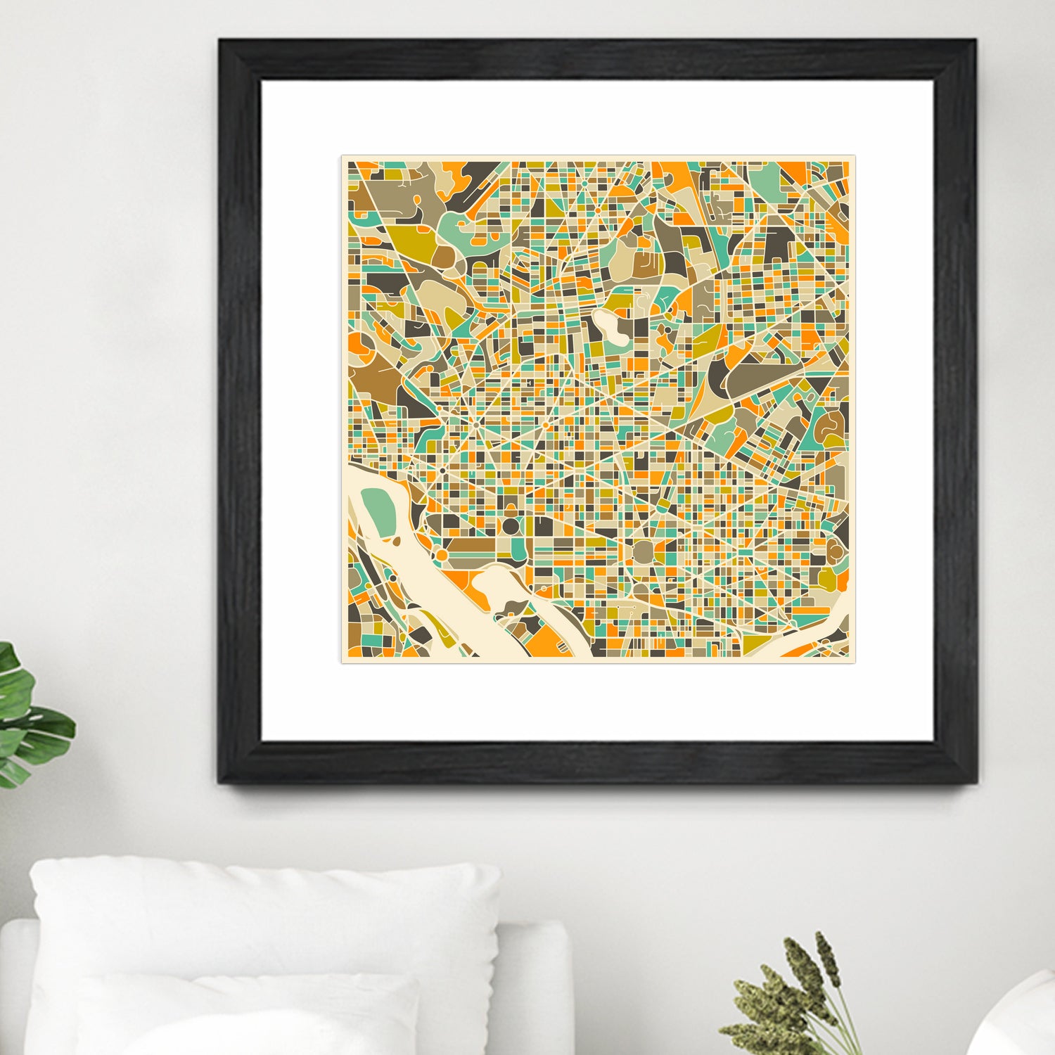 Washington DC by Jazzberry Blue on GIANT ART - orange vector illustration