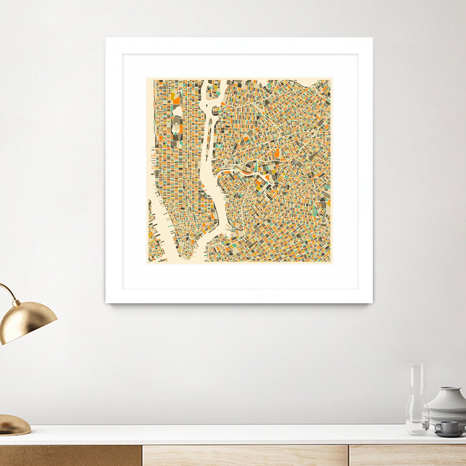 New York by Jazzberry Blue on GIANT ART - orange vector illustration