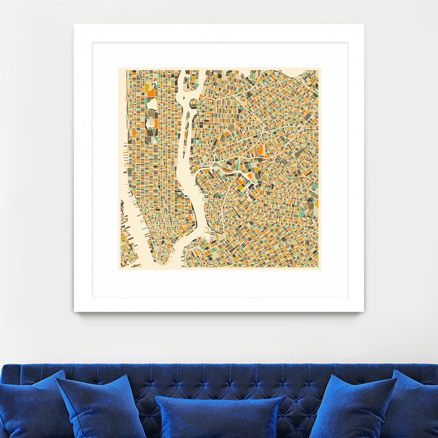 New York by Jazzberry Blue on GIANT ART - orange vector illustration