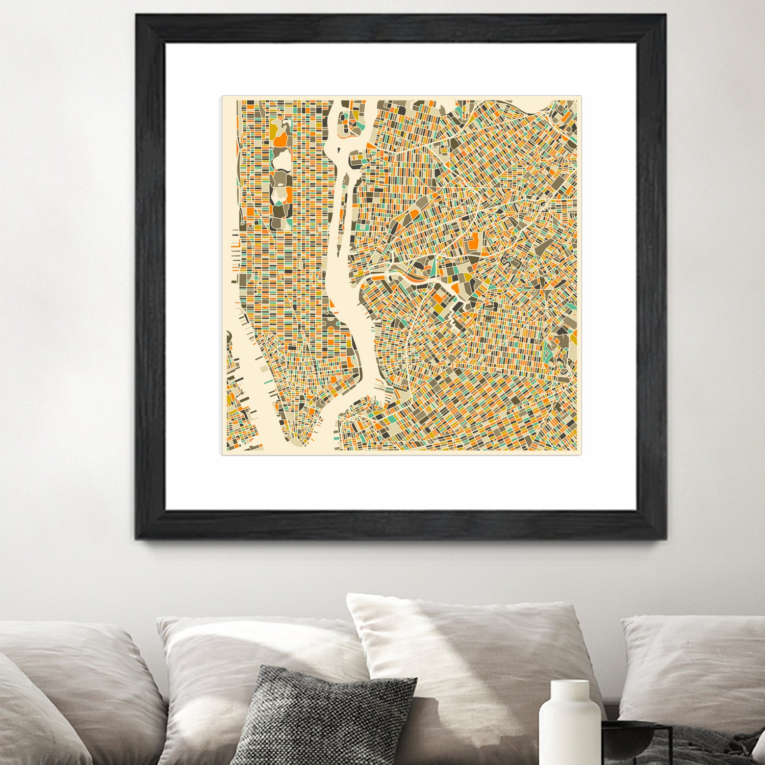 New York by Jazzberry Blue on GIANT ART - orange vector illustration