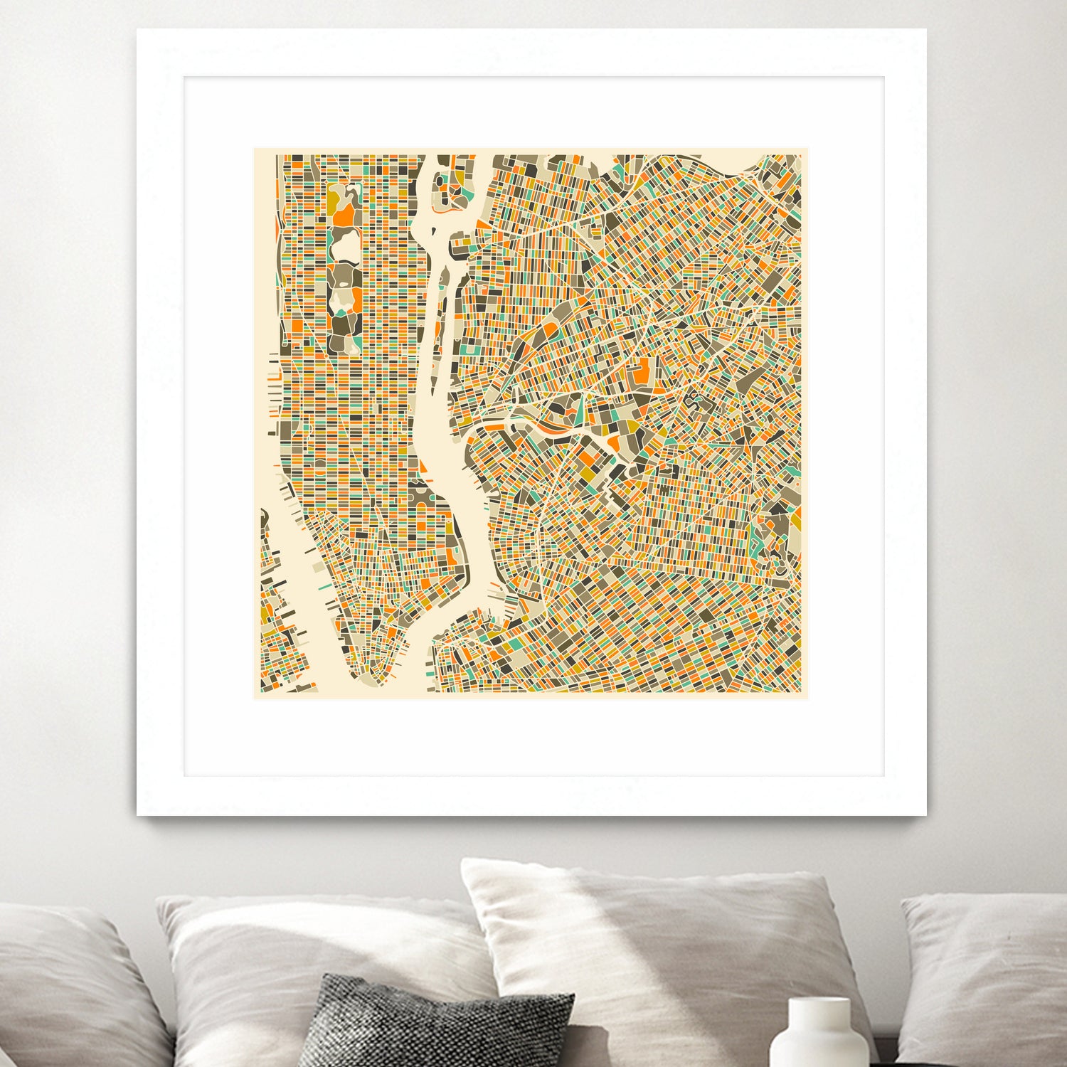 New York by Jazzberry Blue on GIANT ART - orange vector illustration