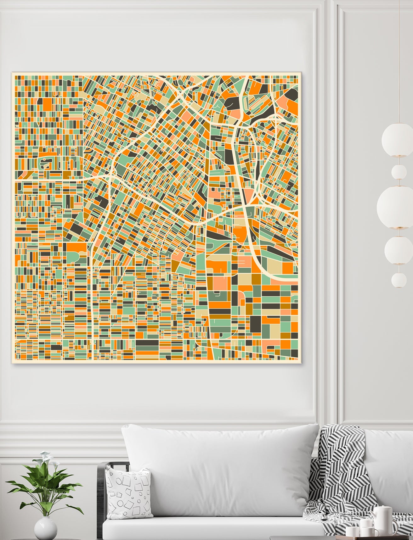 Los Angeles by Jazzberry Blue on GIANT ART - orange vector illustration