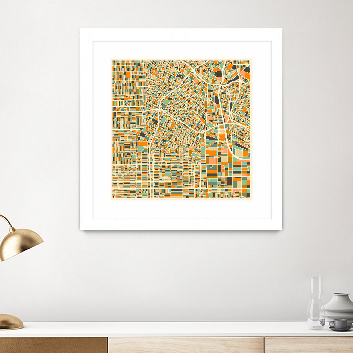 Los Angeles by Jazzberry Blue on GIANT ART - orange vector illustration