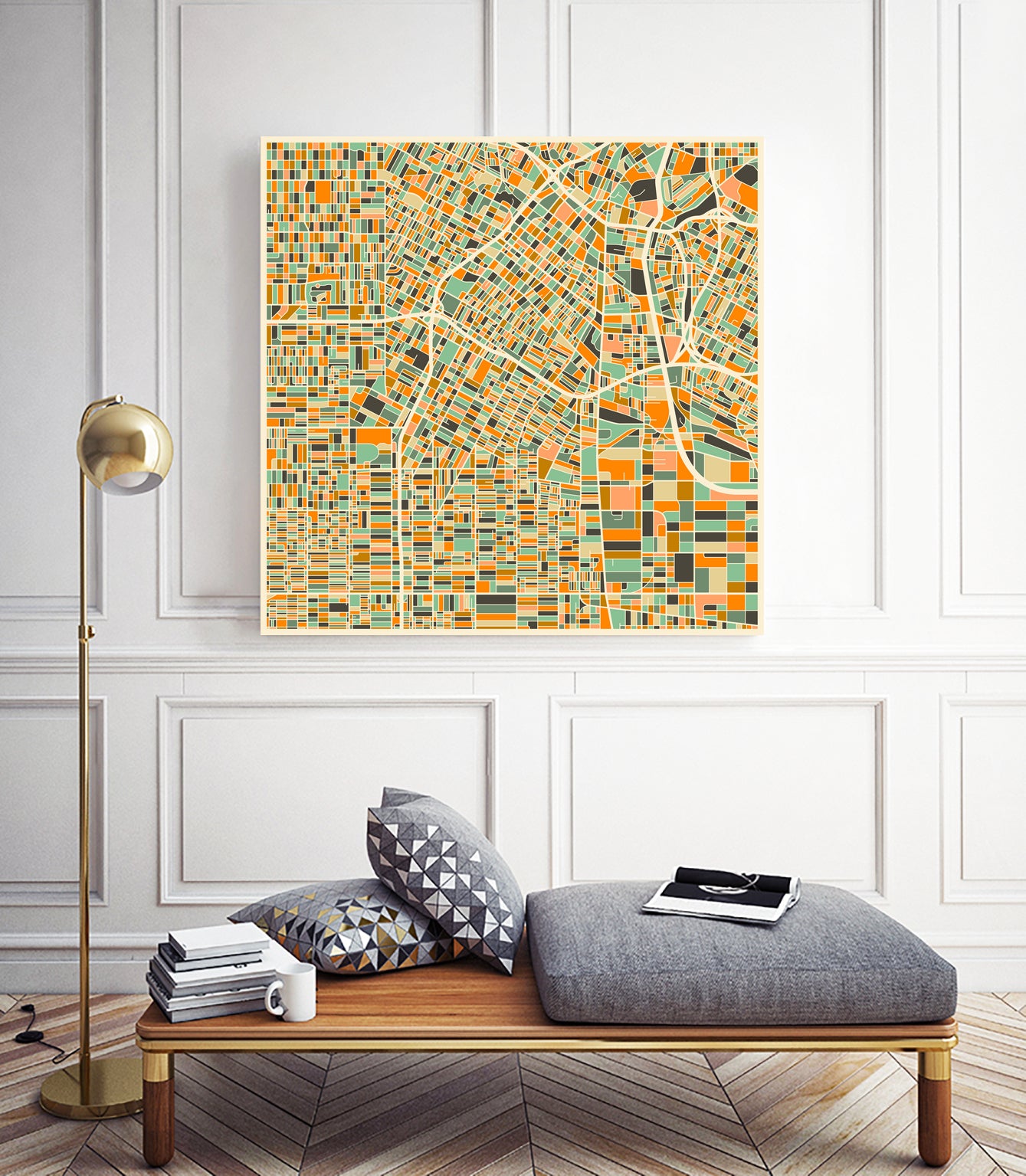 Los Angeles by Jazzberry Blue on GIANT ART - orange vector illustration