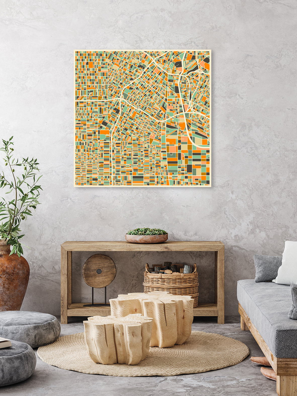 Los Angeles by Jazzberry Blue on GIANT ART - orange vector illustration