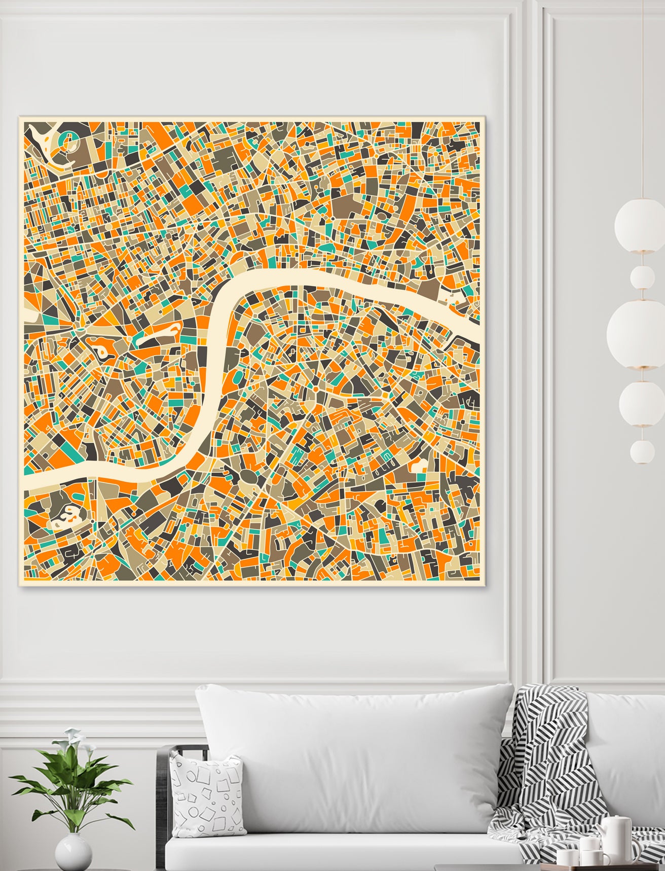 London by Jazzberry Blue on GIANT ART - orange vector illustration