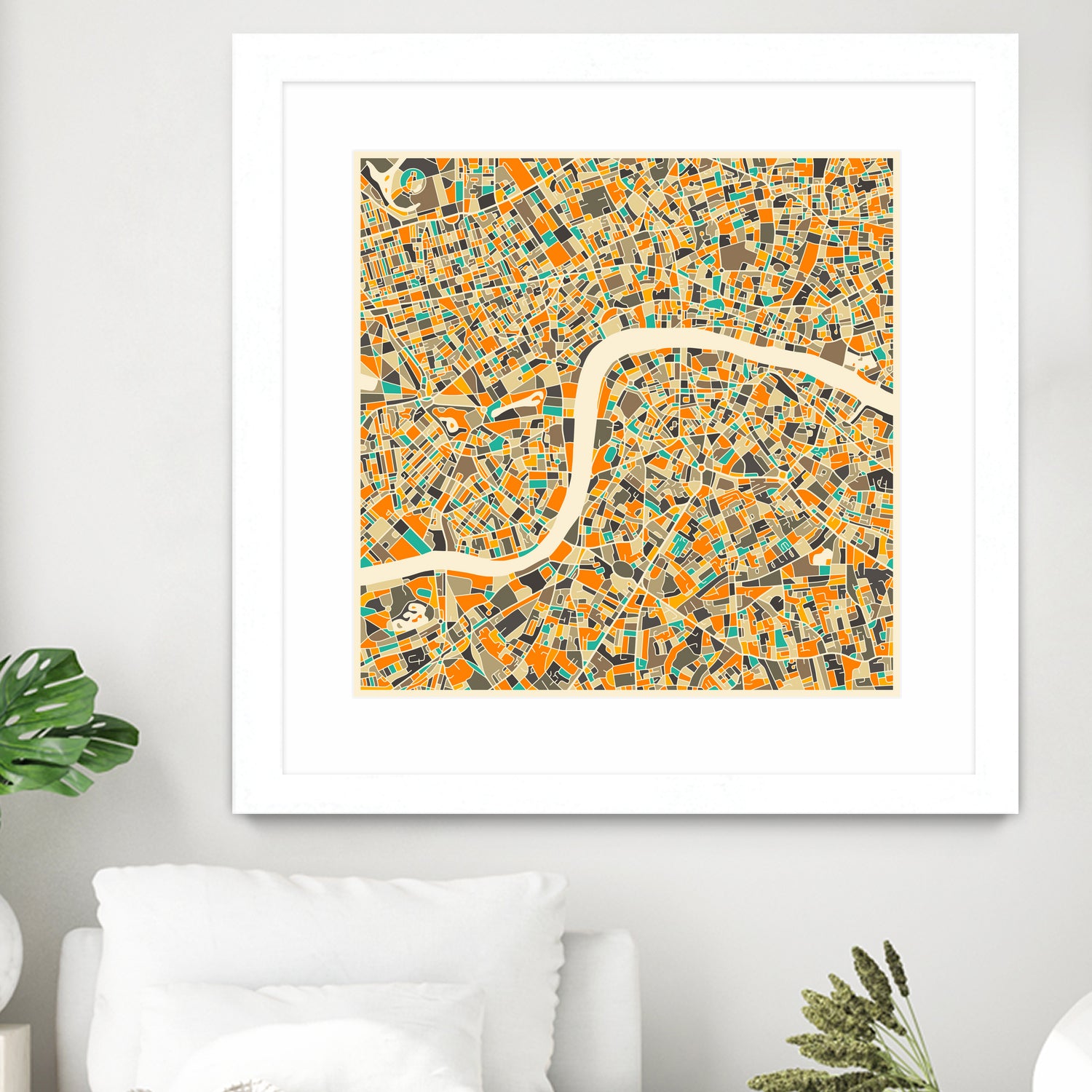 London by Jazzberry Blue on GIANT ART - orange vector illustration