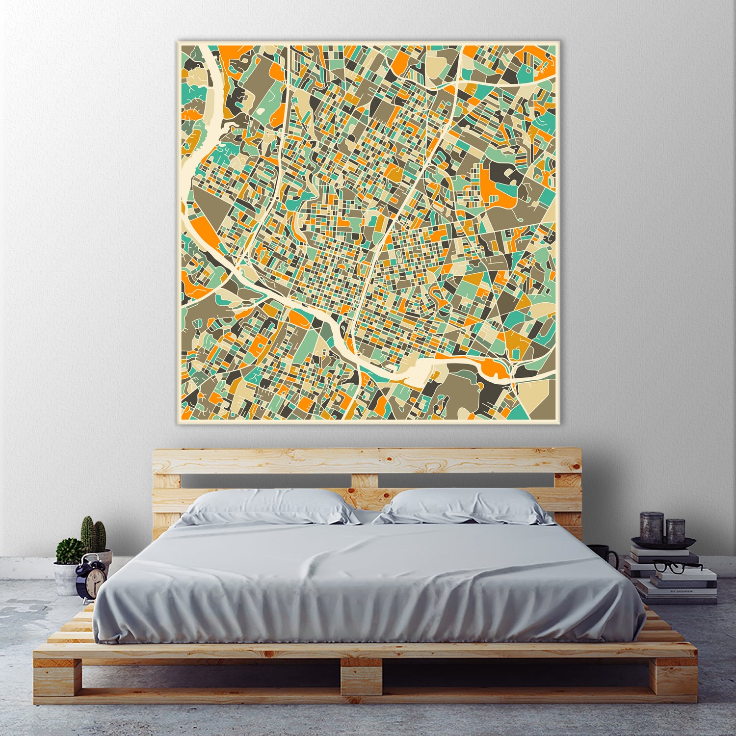 Austin Texas by Jazzberry Blue on GIANT ART - orange vector illustration