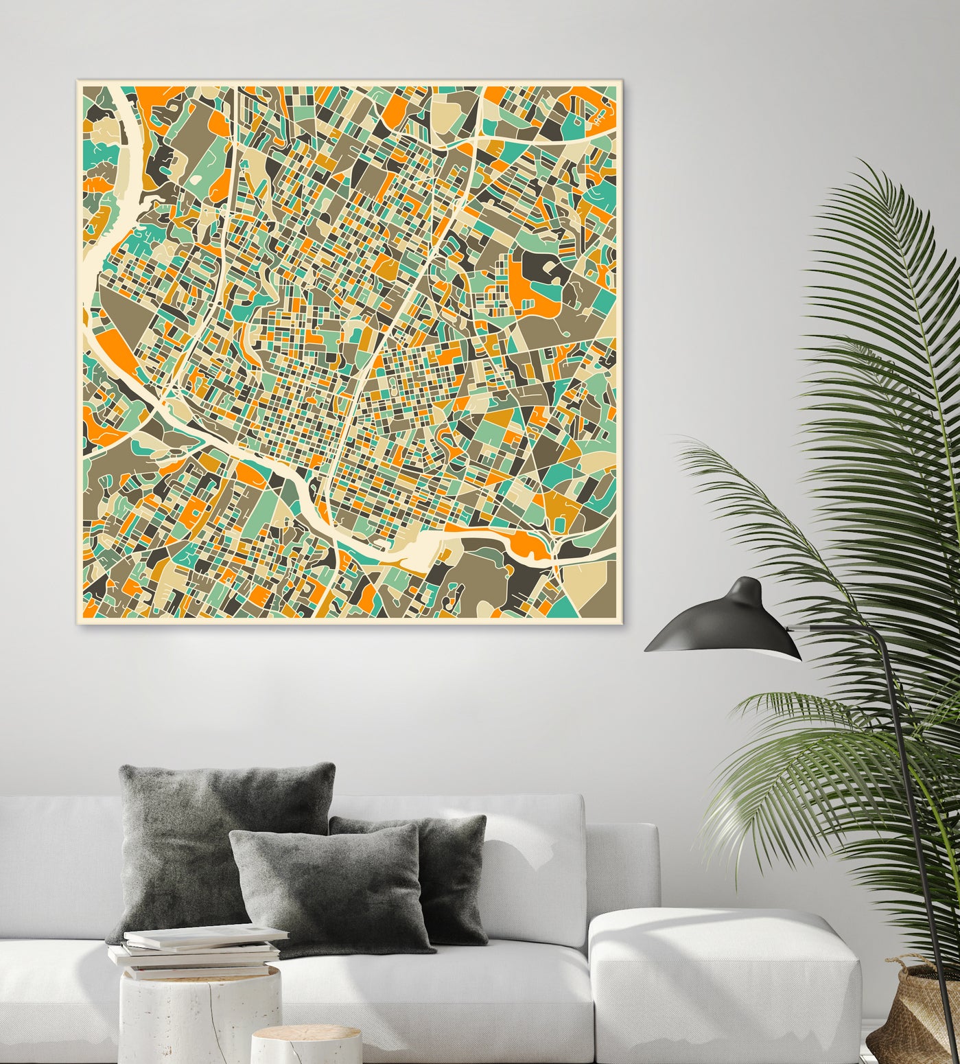 Austin Texas by Jazzberry Blue on GIANT ART - orange vector illustration