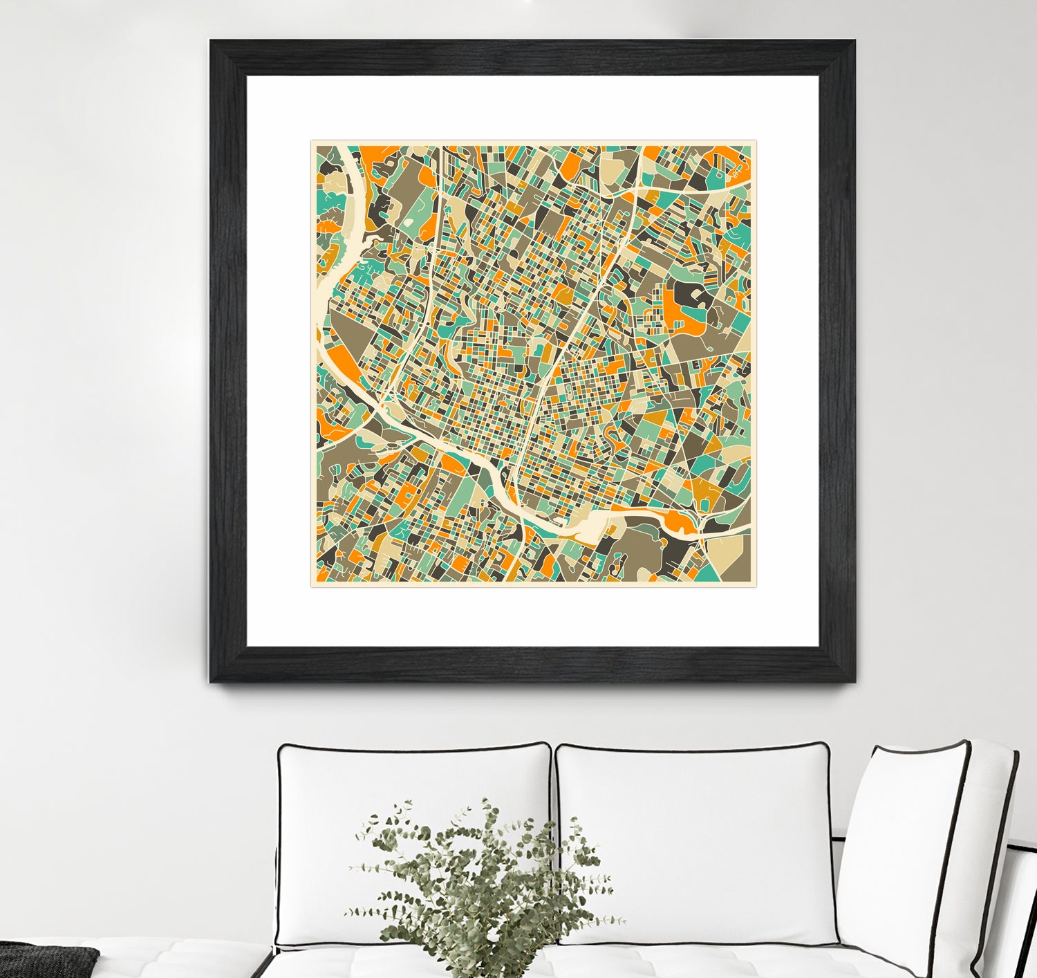 Austin Texas by Jazzberry Blue on GIANT ART - orange vector illustration