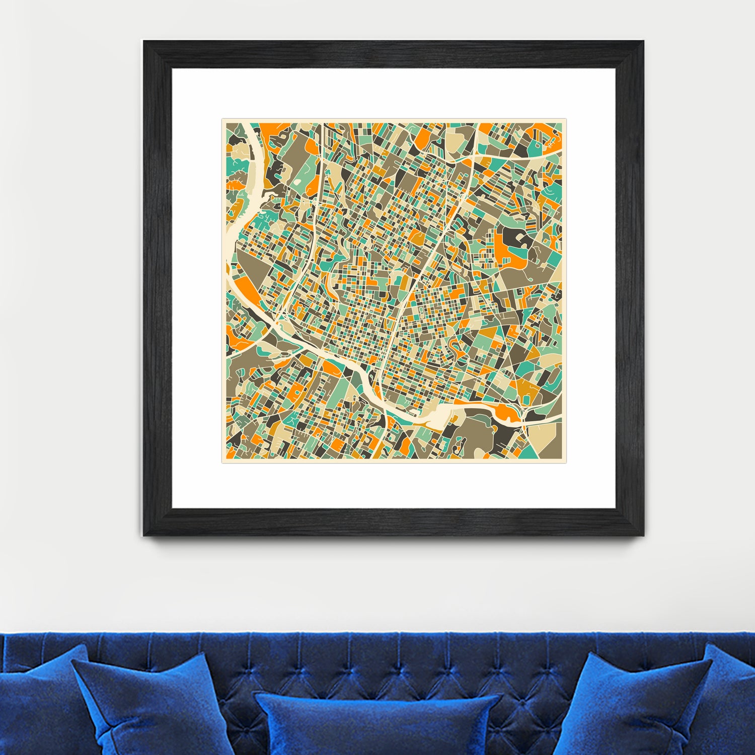 Austin Texas by Jazzberry Blue on GIANT ART - orange vector illustration