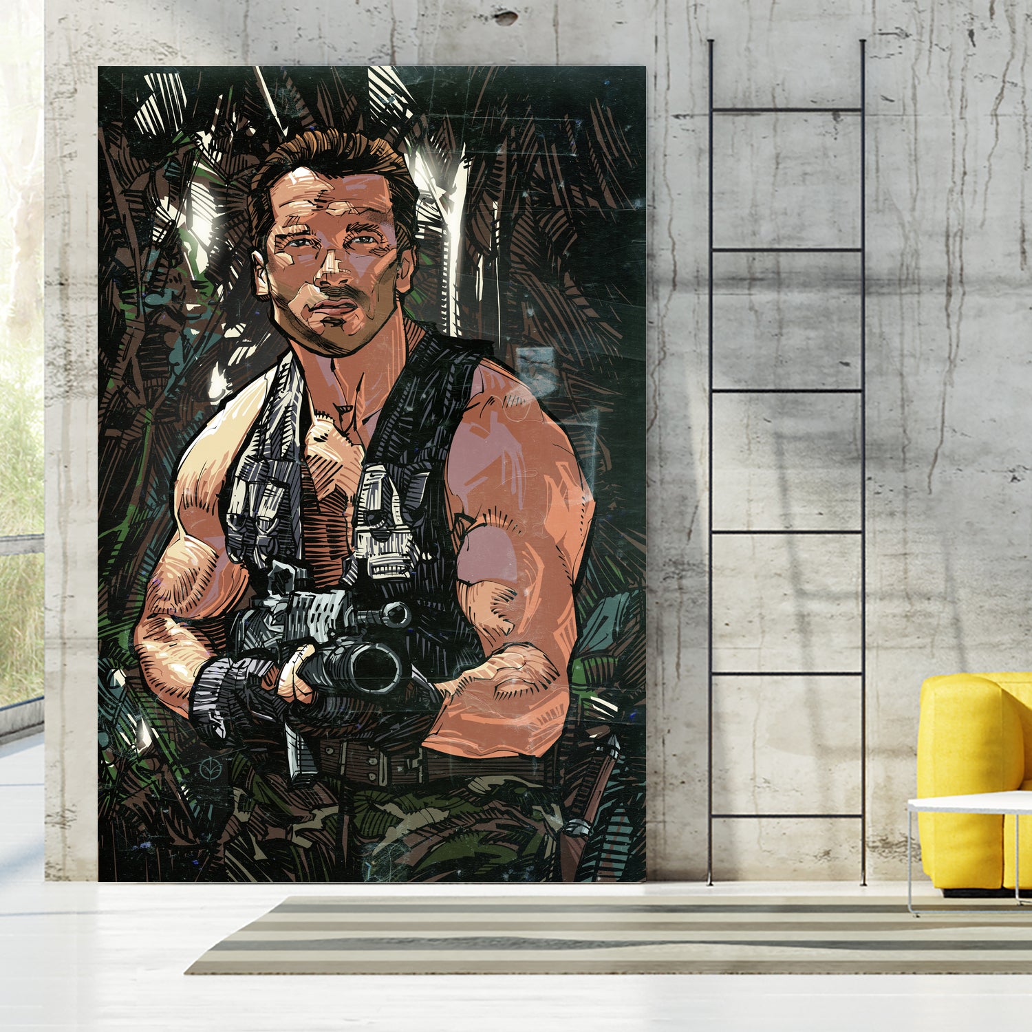 Arnold Schwarzenegger by Nikita Abakumov on GIANT ART - green digital painting