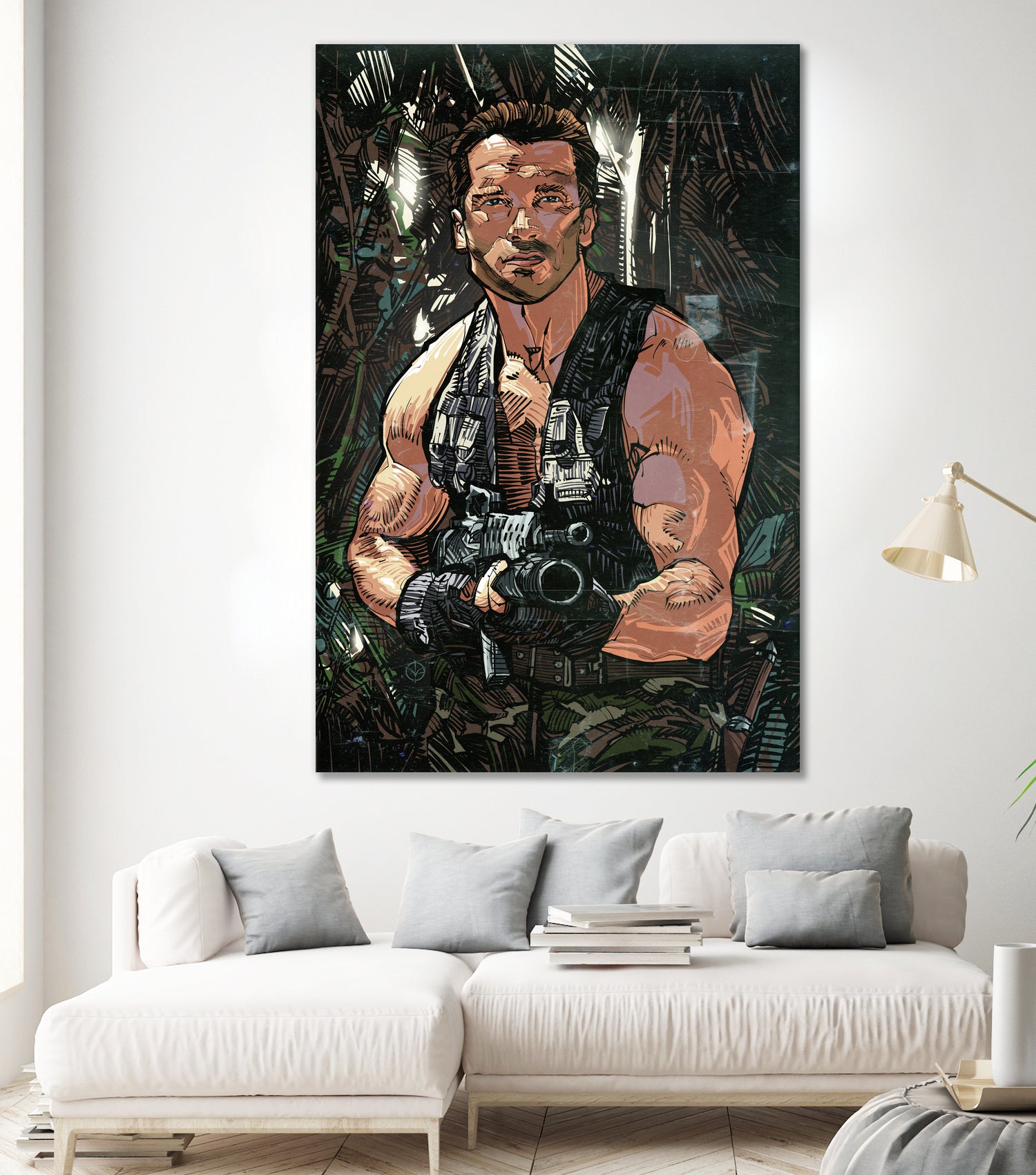 Arnold Schwarzenegger by Nikita Abakumov on GIANT ART - green digital painting